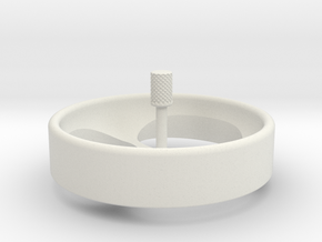 Spinning Top Revised in White Natural Versatile Plastic