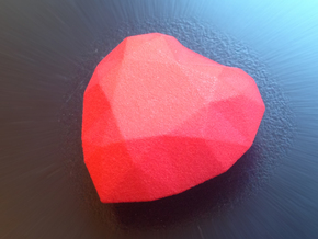Lucky Heart Charm in Red Processed Versatile Plastic
