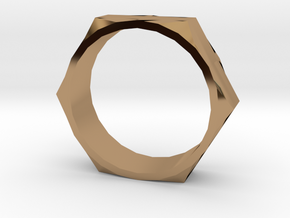 Bolt Ring (Size 13)  in Polished Brass