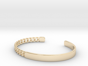 Chain Bangle in 14k Gold Plated Brass