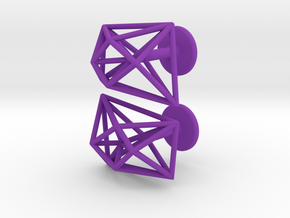 Cufflinks Square in Purple Processed Versatile Plastic