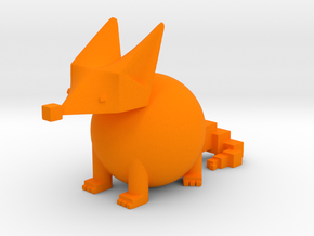 PRIMITIVE SHAPES FOX 2-IN Hollow Version in Orange Processed Versatile Plastic