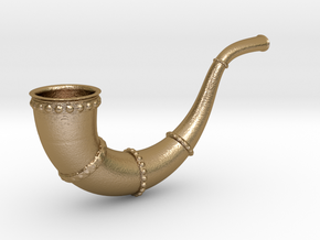 Golden Pipe for the smoking connoisseur in Polished Gold Steel