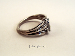 Marudai ring in Polished Silver
