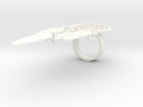 Feather Dream Catcher Ring in White Processed Versatile Plastic: 5 / 49