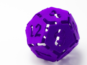 Big die 12 / d12 30mm / dice set in Purple Processed Versatile Plastic