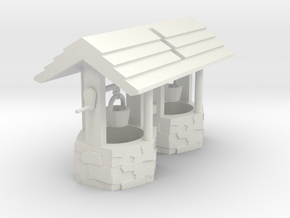 Wishing Well Base Block02 'O' 48:1 Scale - Qty (2) in White Natural Versatile Plastic