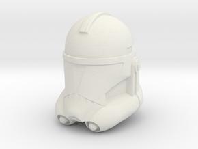 Clone Trooper Helmet 3" in White Natural Versatile Plastic