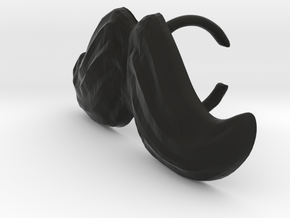 Movember Moustache Ring in Black Natural Versatile Plastic
