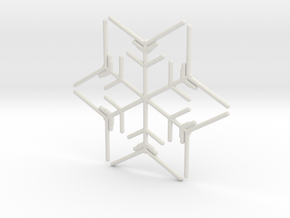 Snowflakes Series I: No. 9 in White Natural Versatile Plastic