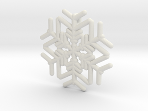 Snowflakes Series III: No. 13 in White Natural Versatile Plastic