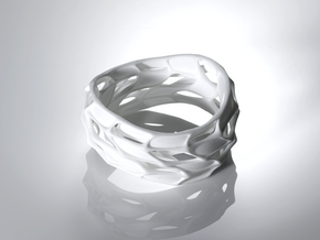 Panel Twist Bracelet (sz S/M) in White Processed Versatile Plastic