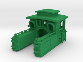 Steam Locomotive T3 Scale N Part 001 in Green Processed Versatile Plastic
