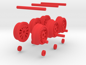 Steam Locomotive T3 Scale N Part 003 in Red Processed Versatile Plastic