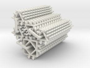 Drilled Truncated Dodecahedron Kit - part 1 of 2 ( in White Natural Versatile Plastic