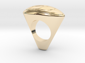 Ring arts oval in 14K Yellow Gold