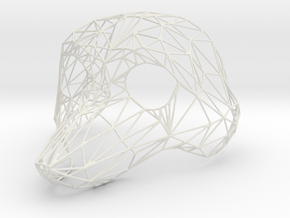 Fursuithead version 21 - reduced mesh in White Natural Versatile Plastic