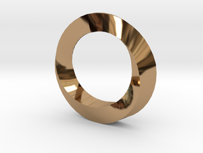 Spiral Ring in Polished Brass