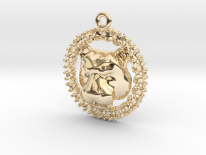 Pendant Lioness in 14k Gold Plated Brass