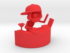 Lala as DJ , "Somebody dance with me" - DeskToys in Red Processed Versatile Plastic