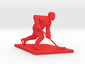 Hockey Player in Red Processed Versatile Plastic
