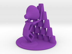 Juju "Playing with cups"  - DeskToys in Purple Processed Versatile Plastic