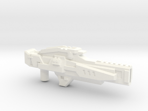 "ENFORCER" Transformers Weapon (5mm post) in White Processed Versatile Plastic