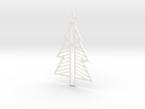 CHRIST-mas Tree Ornament in White Processed Versatile Plastic