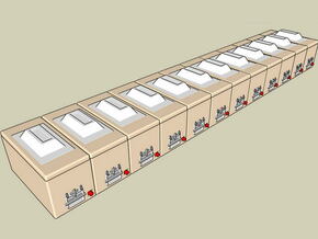 1:87 Trout transportboxes - Fischtransportboxen in Tan Fine Detail Plastic