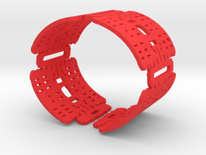 Primitive Grid Cuff in Red Processed Versatile Plastic