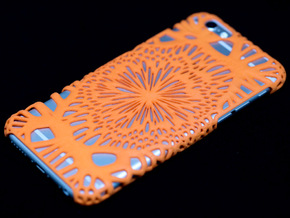 iPhone6 Case Vision (Extreme Voronoi Edition) in Orange Processed Versatile Plastic
