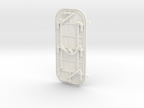 Door 3 Left in White Processed Versatile Plastic