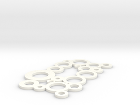 Decorative Switch Plate - Circles in White Processed Versatile Plastic