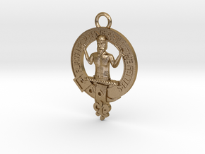 Murray Clan Crest key fob in Polished Gold Steel