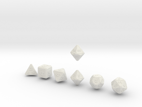 FUTURISTIC Outie Double Bevels dice in White Natural Versatile Plastic