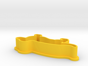 Dachshund Cookie Cutter in Yellow Processed Versatile Plastic