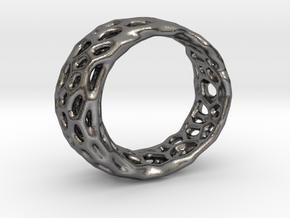 Frohr Design Radiolaria Ring in Polished Nickel Steel