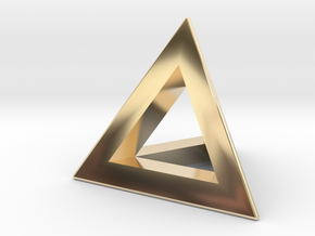 Tetrahedron 18mm in 14K Yellow Gold