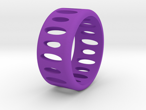 AB Ellipse Ring Size 6 in Purple Processed Versatile Plastic