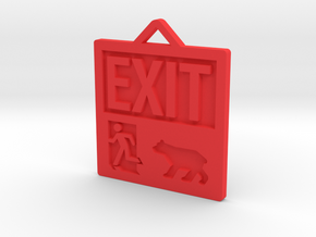 Exit Pursued By Bear in Red Processed Versatile Plastic