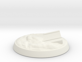 Necron Style Base 01 in White Natural Versatile Plastic