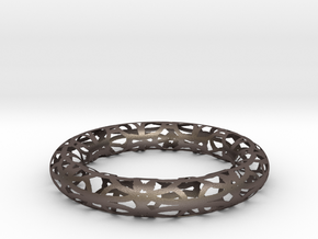 Bangle3 in Polished Bronzed Silver Steel