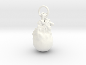 Flame Pendant in White Processed Versatile Plastic