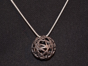 Random Wire Sphere in Polished and Bronzed Black Steel