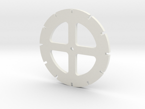 3 Inch disc template in White Natural Versatile Plastic