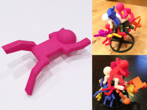 Board Game 'Tsumi Yoga' Block#4 in Pink Processed Versatile Plastic