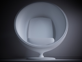 1/32 Egg Chair in White Processed Versatile Plastic
