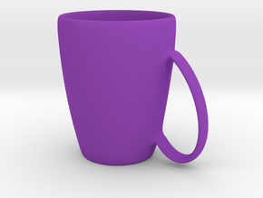 Coffee mug #6 - Handle UpSideDown in Purple Processed Versatile Plastic