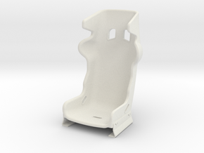 1 : 3.5 Scale racing seat in White Natural Versatile Plastic