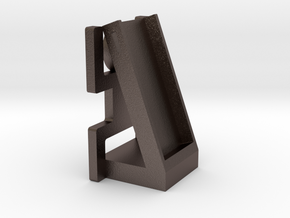 Phone Holder in Polished Bronzed Silver Steel